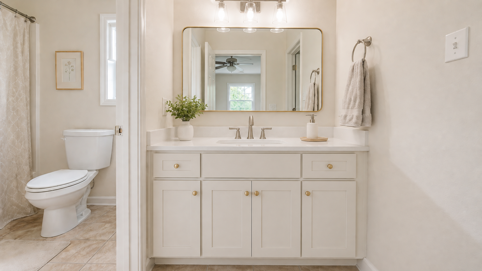 Bathroom vanity replacement after in Western MA