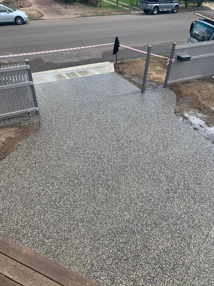 Exposed Aggregate Slab Birdseye View — Outdoor Concreting in Townsville, QLD