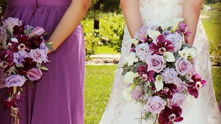 Bride Holding Flower Bouquet — Redlands, CA — Hockridge Florist