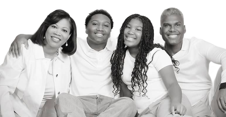 Courtney with her family