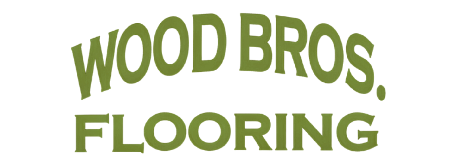 Wood Bros. Flooring logo in bold black outlined text on a white background
