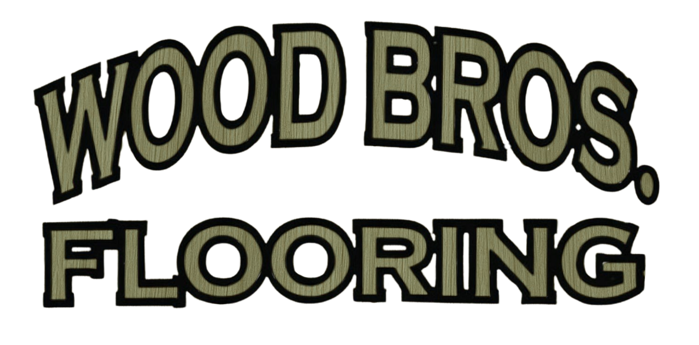 Wood Bros. Flooring logo with bold black and gold text on a white background