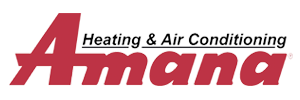 The logo for a company called amana heating and air conditioning