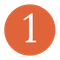 The number 1 is in an orange circle on a white background.