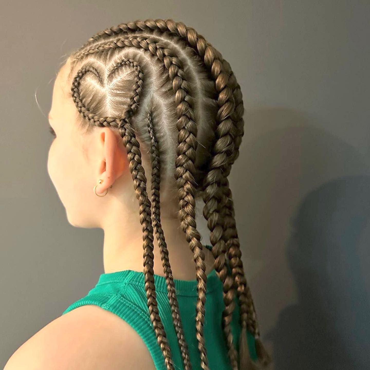 Braids In The Shape Of a Heart — Sweet Parties & Braids in Tatton, NSW
