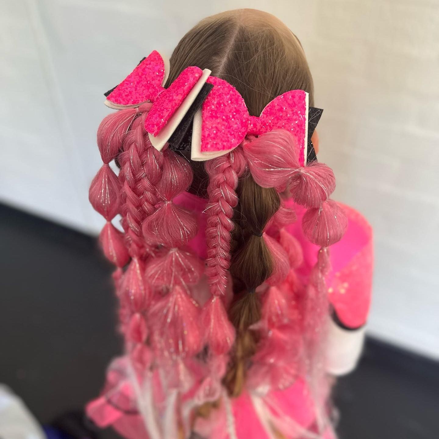 Braids with Big Pink Bows — Sweet Parties & Braids in Tatton, NSW