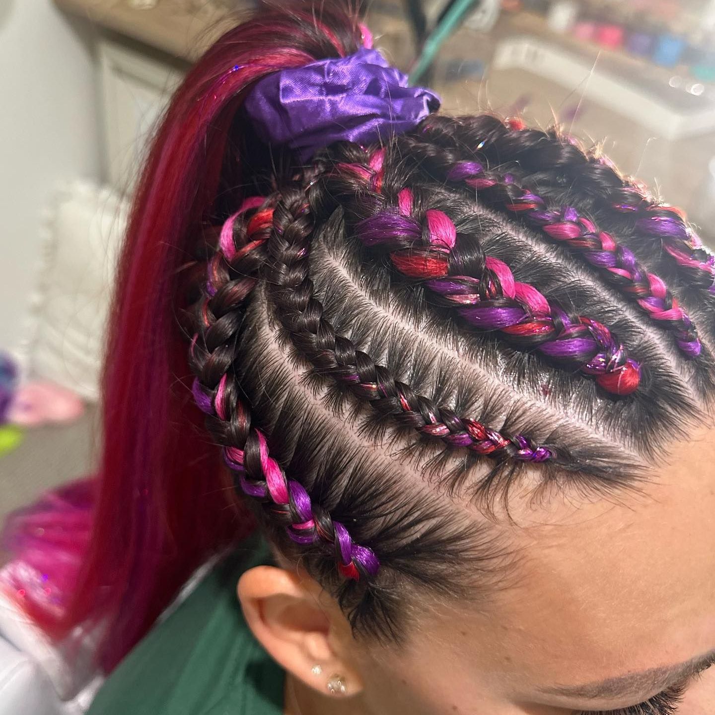 Pink and Purple Braids — Sweet Parties & Braids in Tatton, NSW
