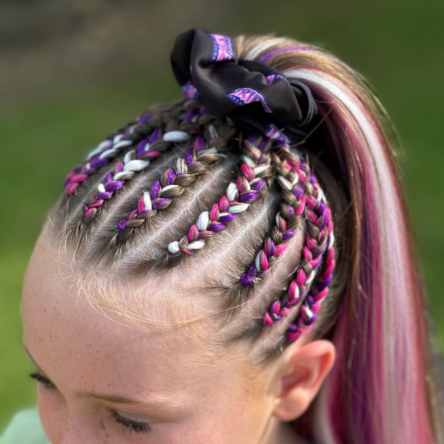 White and Pink Braids — Sweet Parties & Braids in Tatton, NSW