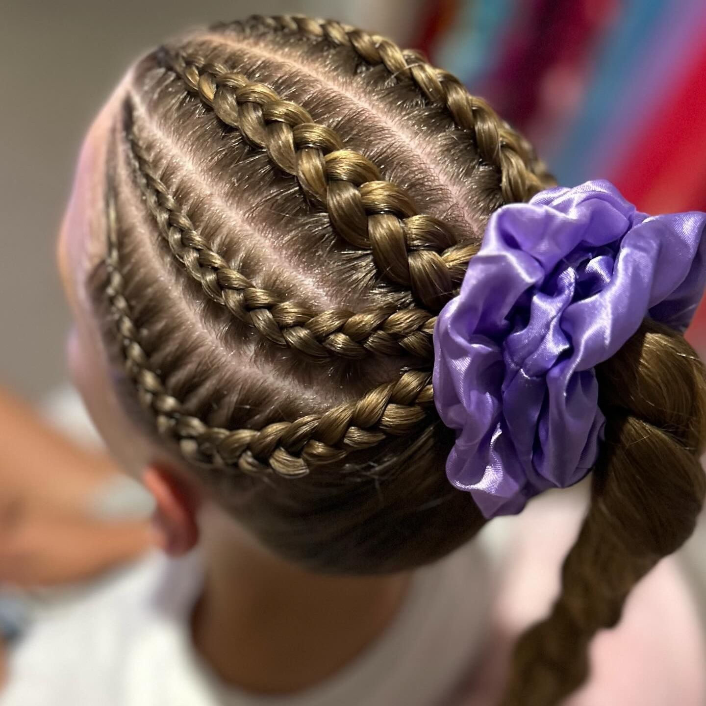 Braids and a Purple Scrunchie — Sweet Parties & Braids in Tatton, NSW