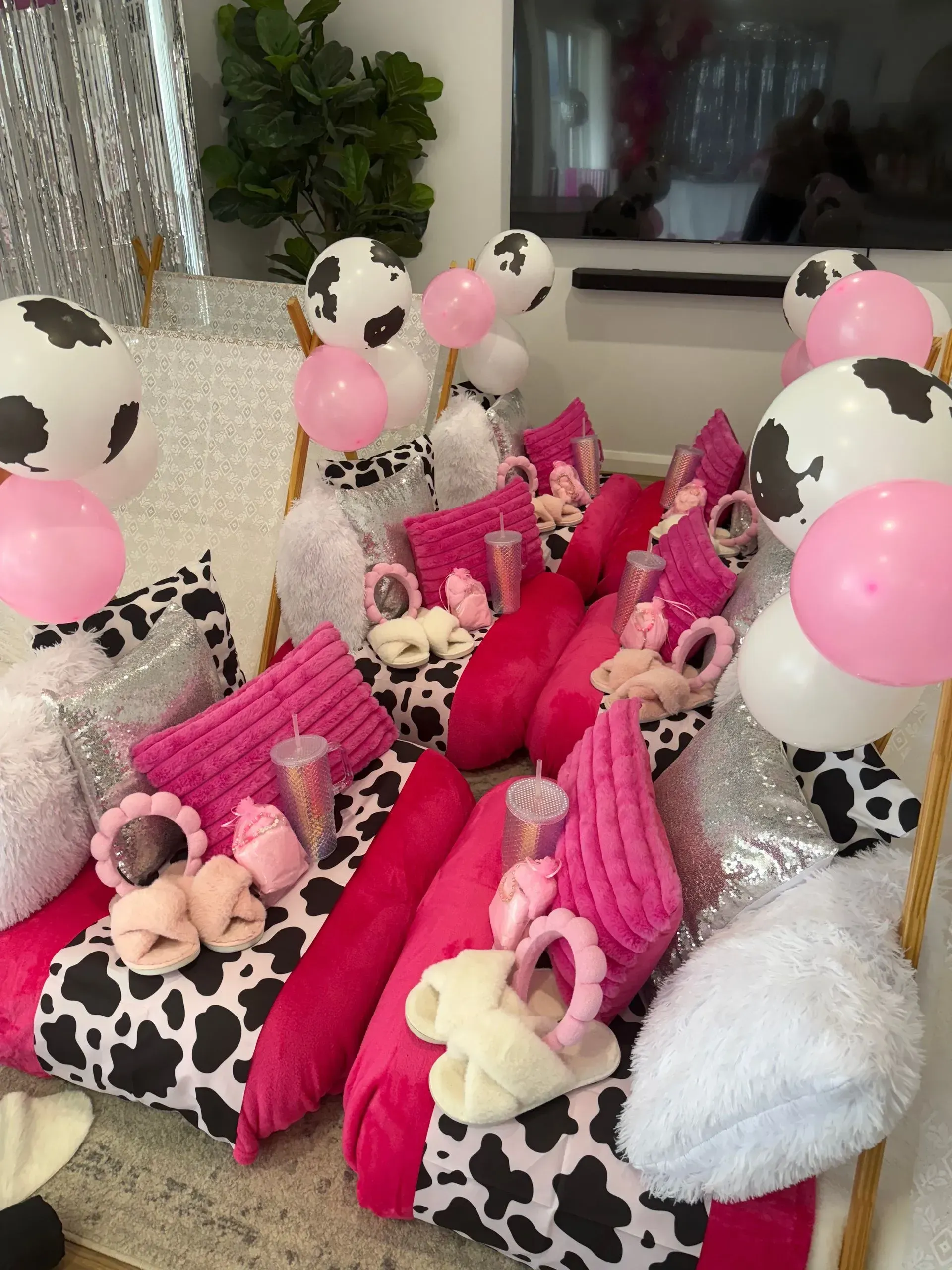 Pink and Black Gift Baskets With Plush Toys — Sweet Parties & Braids in Tatton, NSW