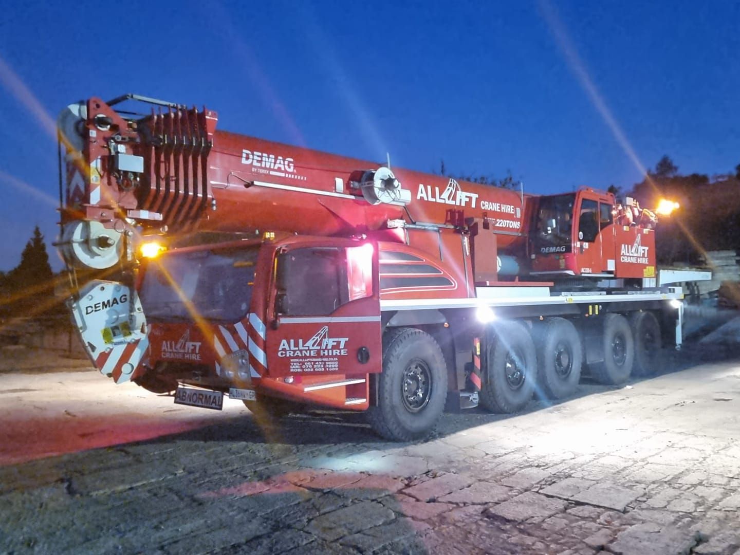 A Red Truck With A Crane On The Back — All Lift Cranes In Nowra, NSW