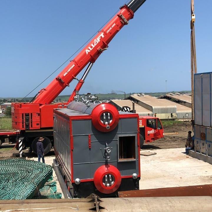 A Red Crane In The Middle Of Construction — All Lift Cranes In St Georges Basin, NSW