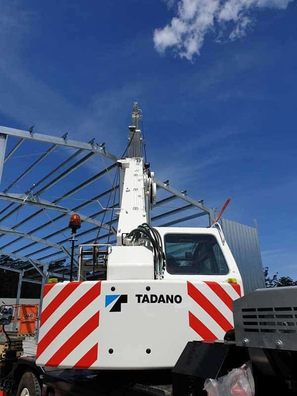 A Red And White Truck — All Lift Cranes In St Georges Basin, NSW