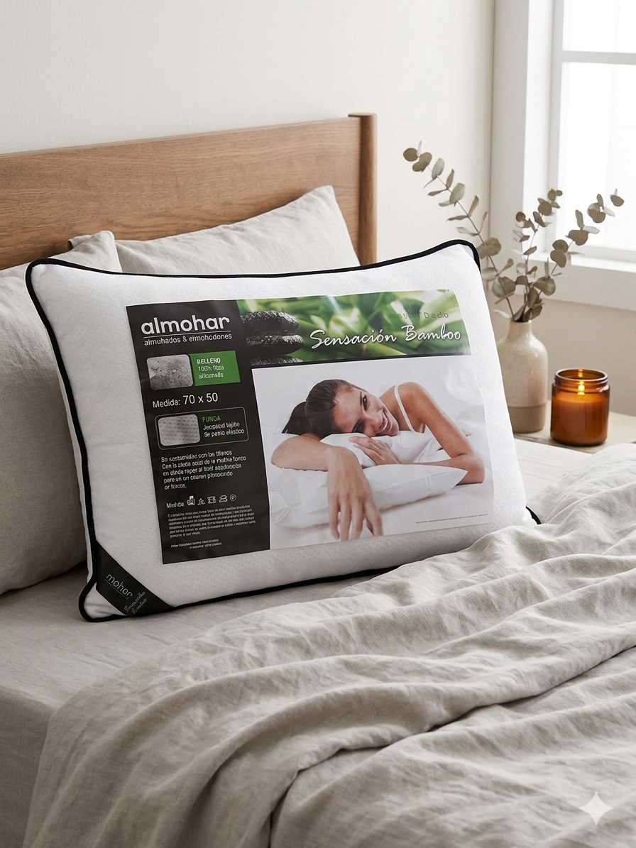 Almohada Simil Bamboo Hotelera Premium