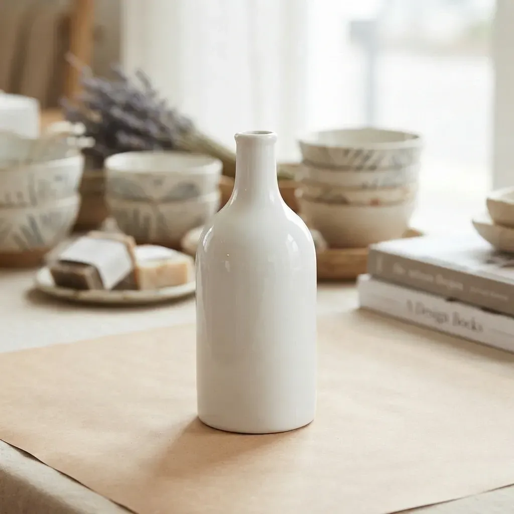 BOTELLON WHITE DE CERAMICA