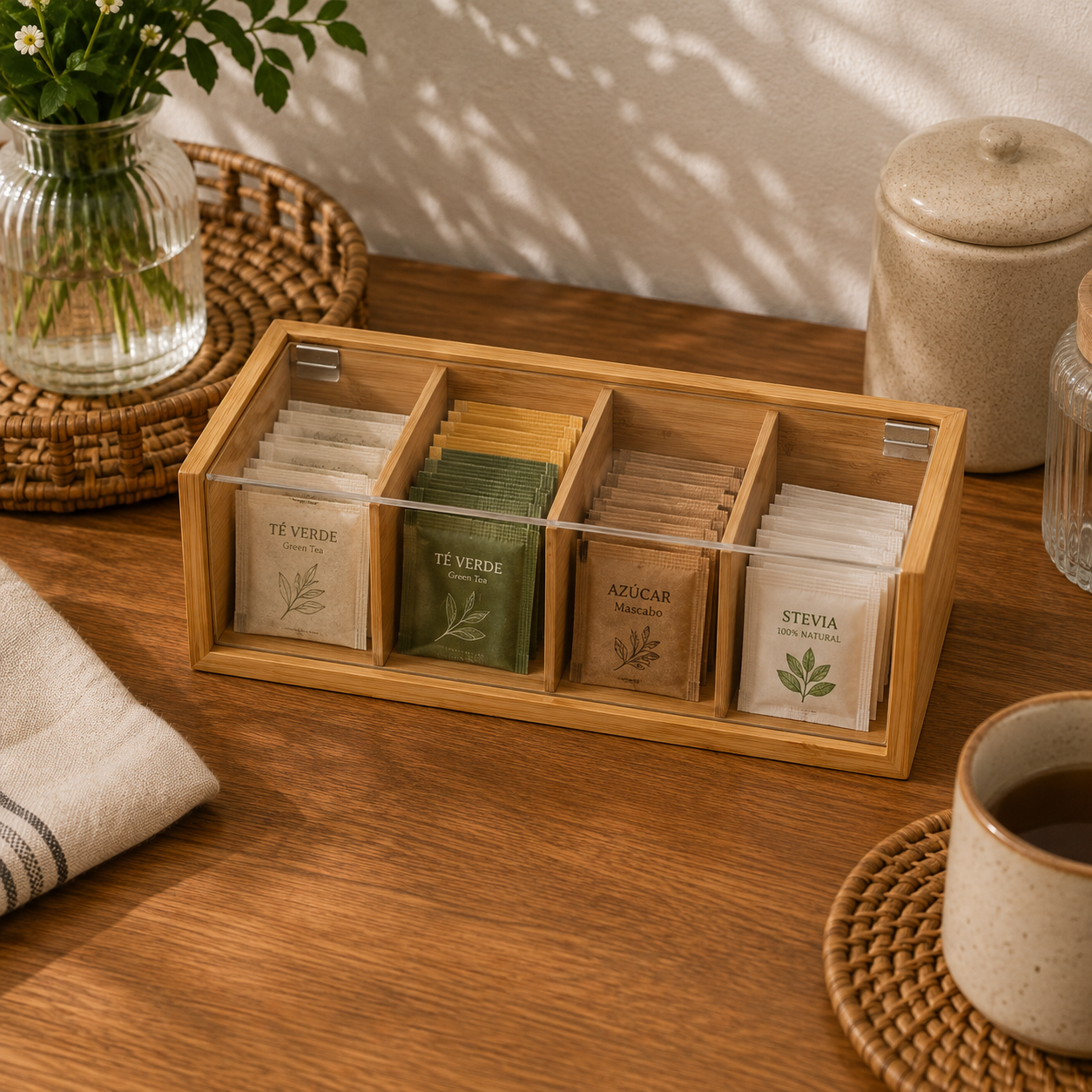 CAJA DE TÈ BAMBOO