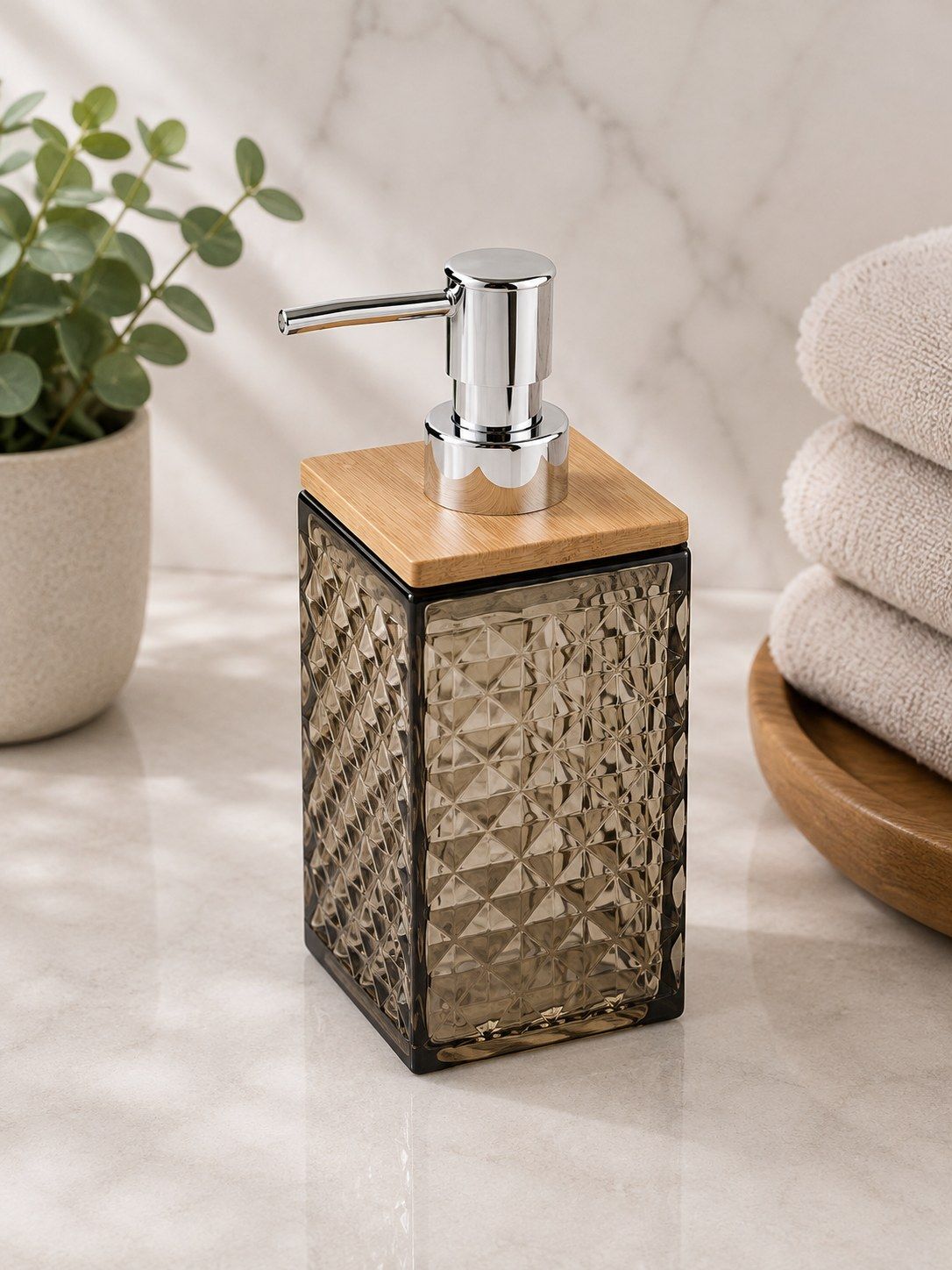 DISPENSER DE JABON LIQUIDO - NEGRO TRANSLÙCIDO
