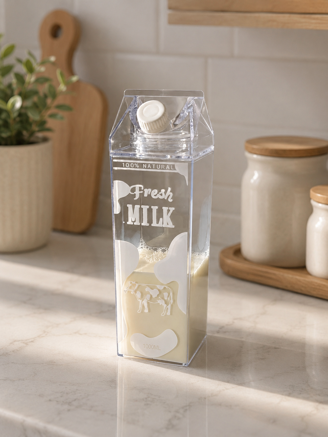 BOTELLA ACRILICA PARA LECHE DE SACHET