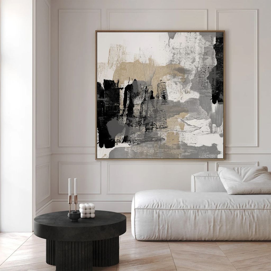 MANCHAS GRISES Y NEGRAS  90X 60 CM