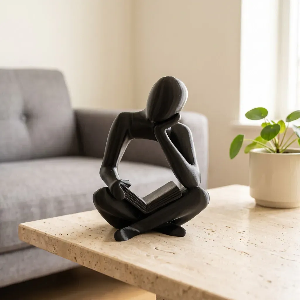 ESCULTURA PENSADOR LEYENDO
