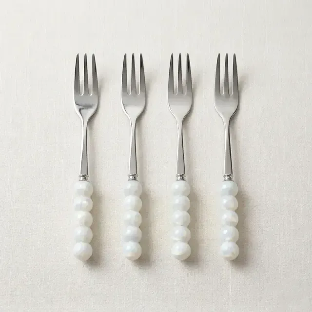 SET DE 4 CUBIERTOS DECO PERLA BURBUJA