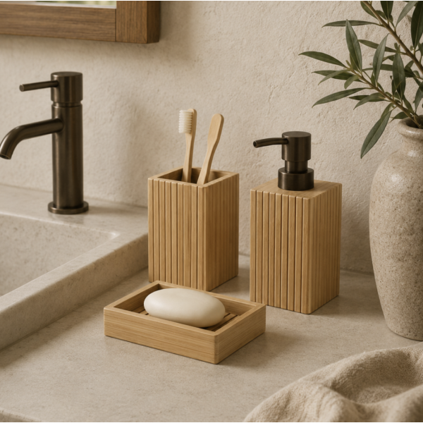Set de baño x3 wood
