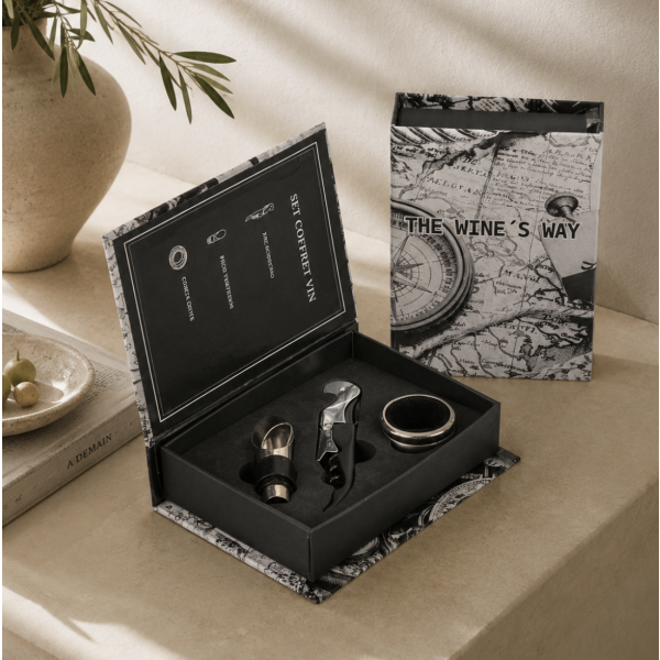 Set de vino x 3 black