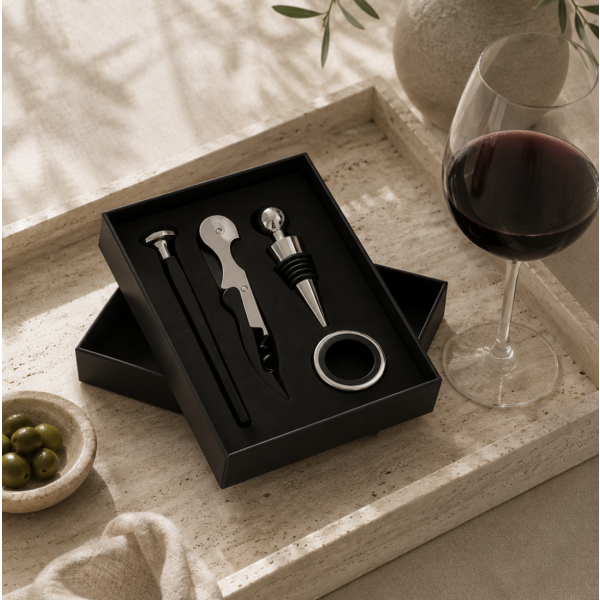 SET DE VINO X 4 PIEZAS