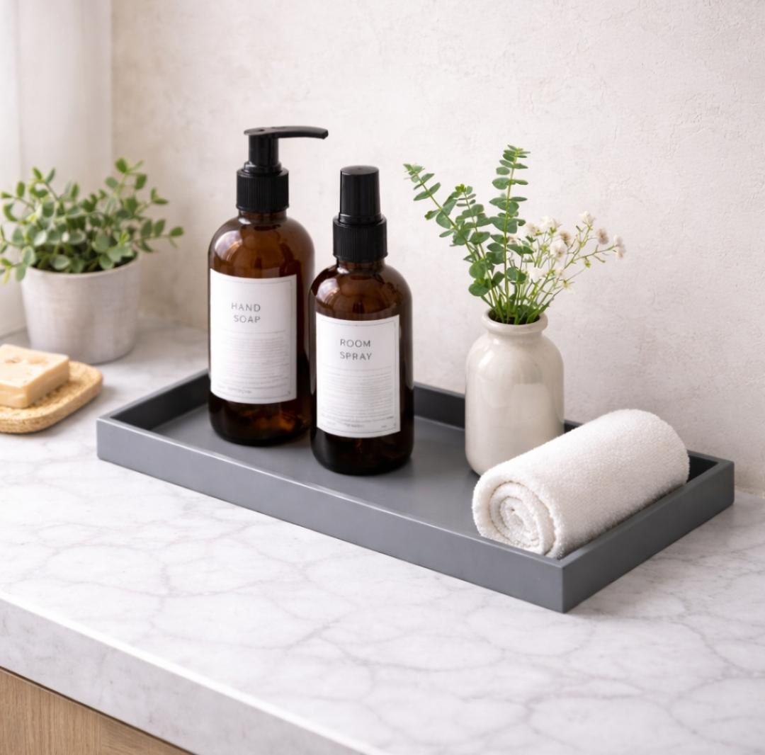 Bandeja MDF gris 12*28