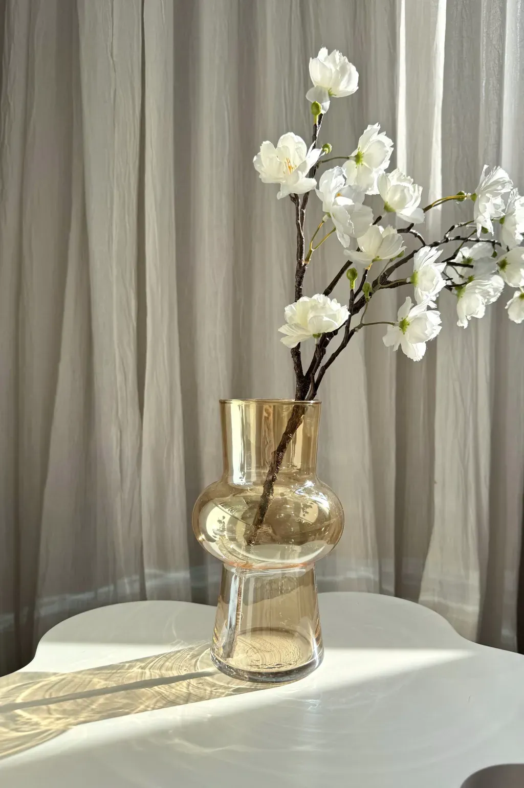 Florero tulipa 20 cm caramelo
