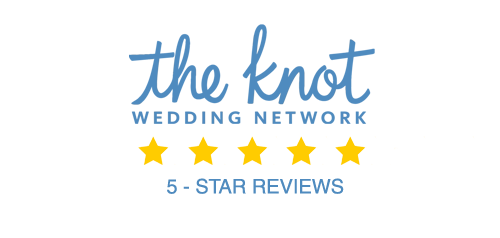 The Knot Wedding Network logo with five yellow stars and