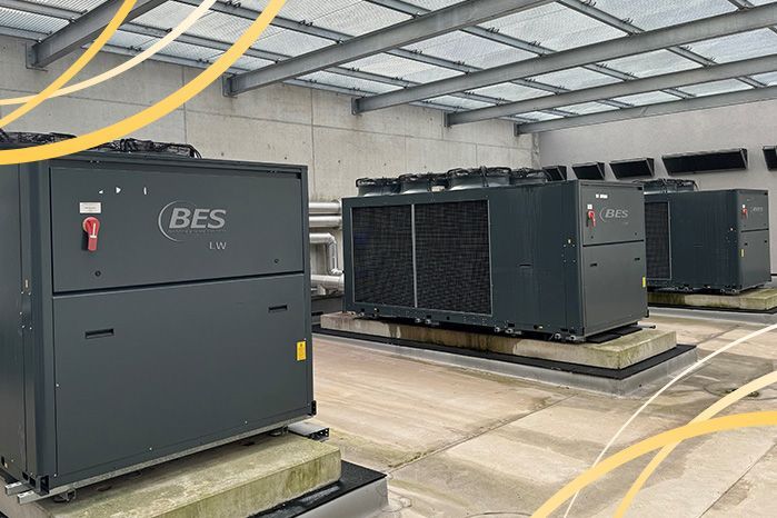 Three air-water heat pumps for the BES system at the Proficamp