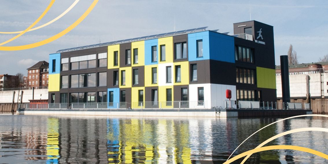 The floating IBA building
