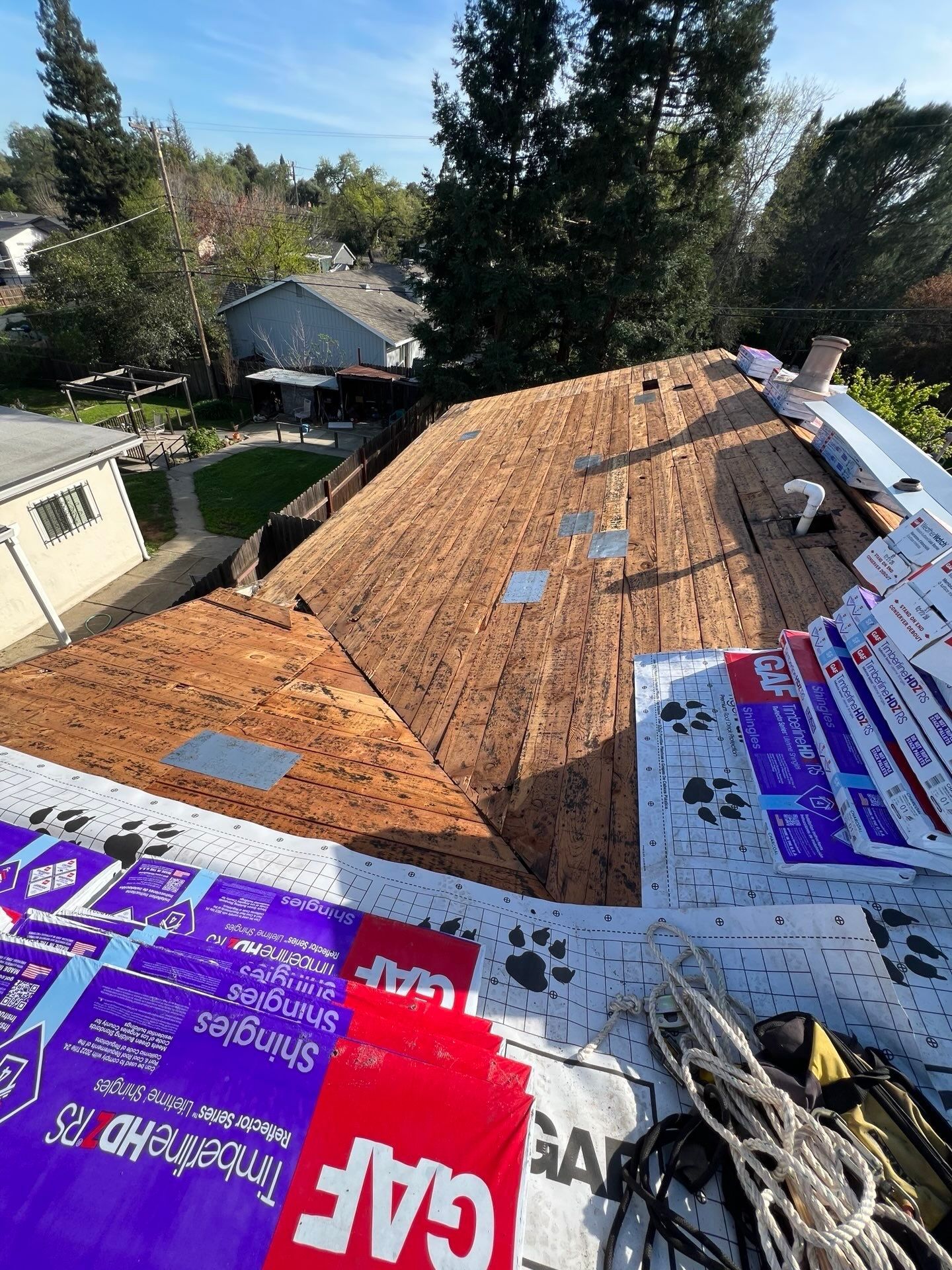 Dry Rot Repair and Roof Shingle Installation in Orangevale, CA