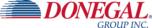 A donegal group inc logo with an american flag on it