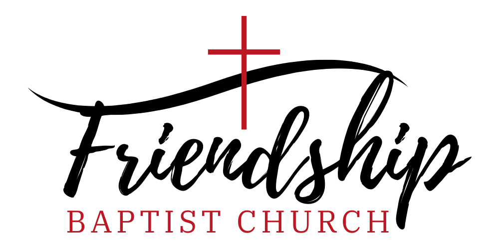 the logo for friendship baptist church has a cross on it .