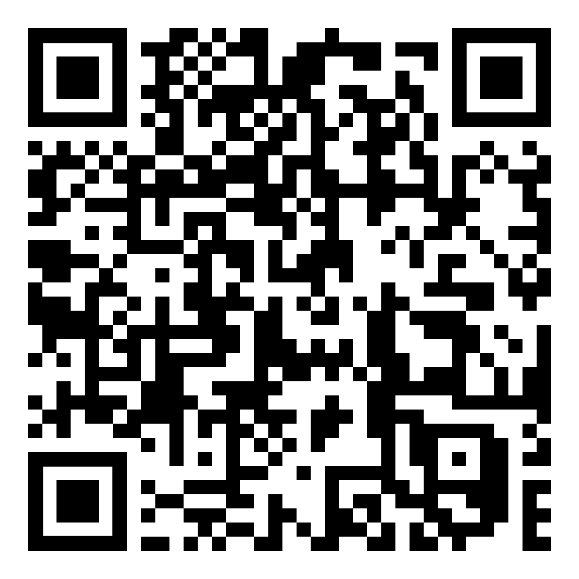 A black and white qr code on a white background.