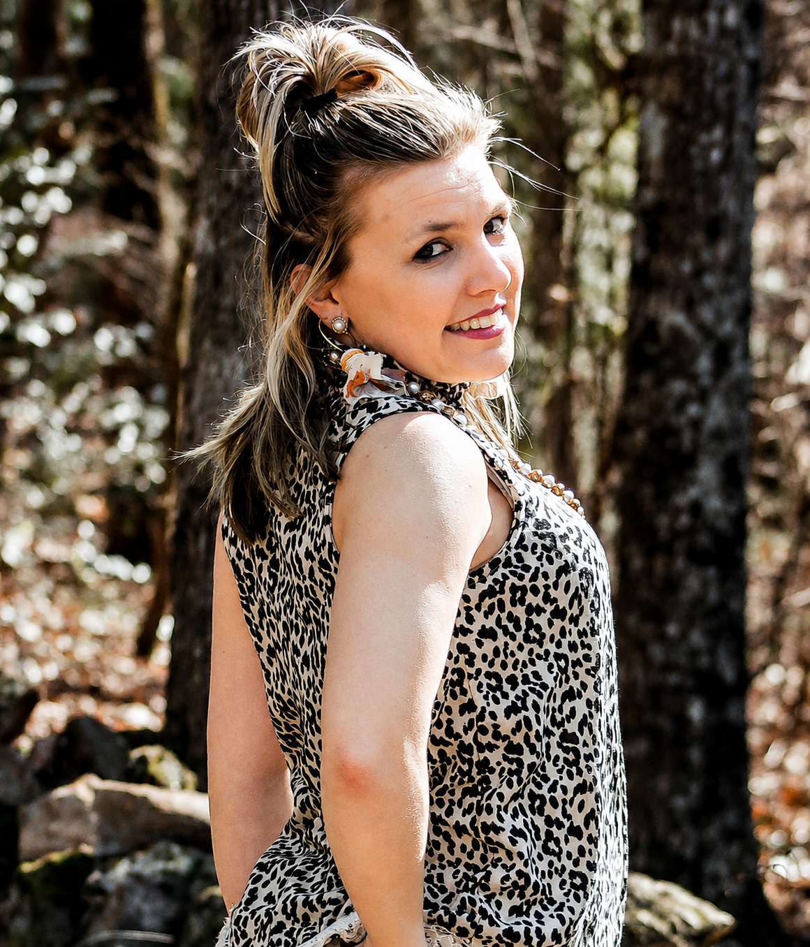 Outdoor personal branding headshot in forest – Shine Again Photography Newnan GA