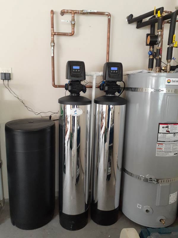 Soft and Clean softener with fully automatic carbon filter tank.