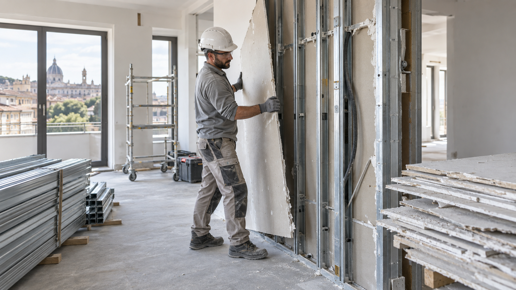 Demolizione professionale di parete in cartongesso a Cesena