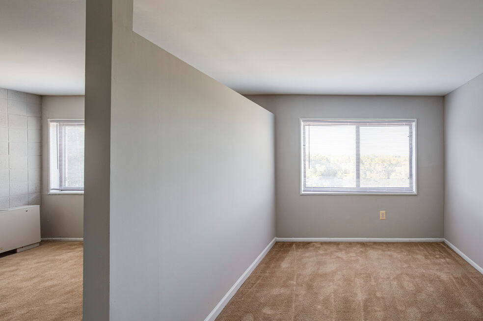 Studio with half wall divider