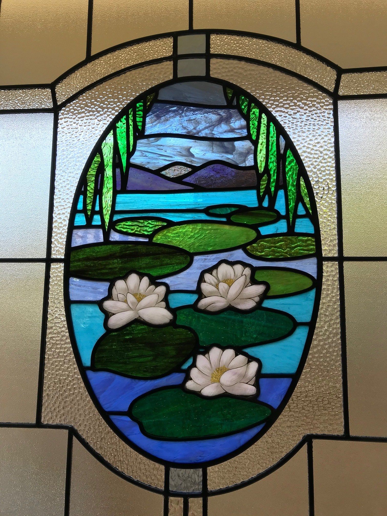 Water Lily on River Stained Glass — Hughesdale, VIC — Armadale Stained Glass