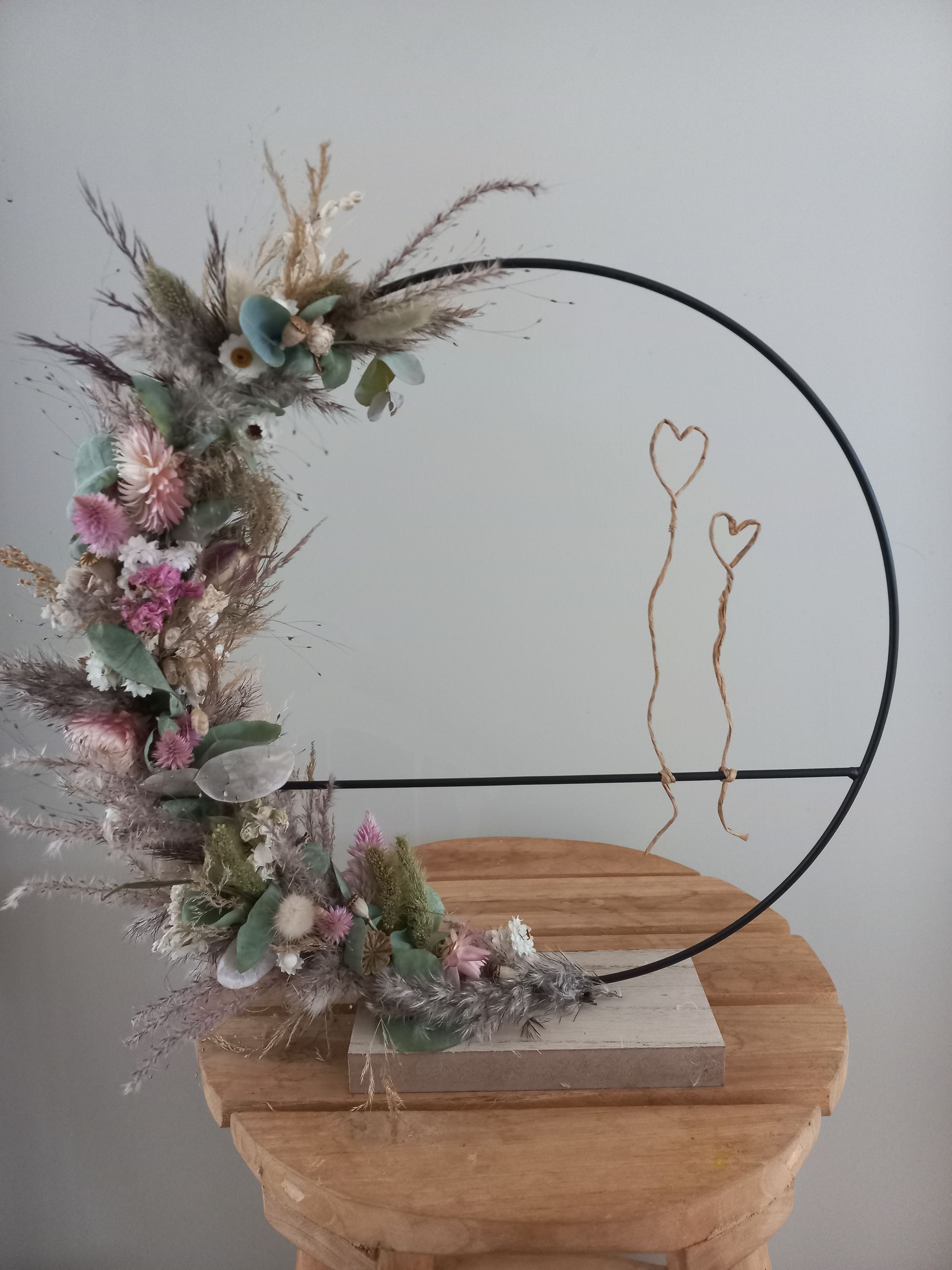 Droogbloemenring met balkje