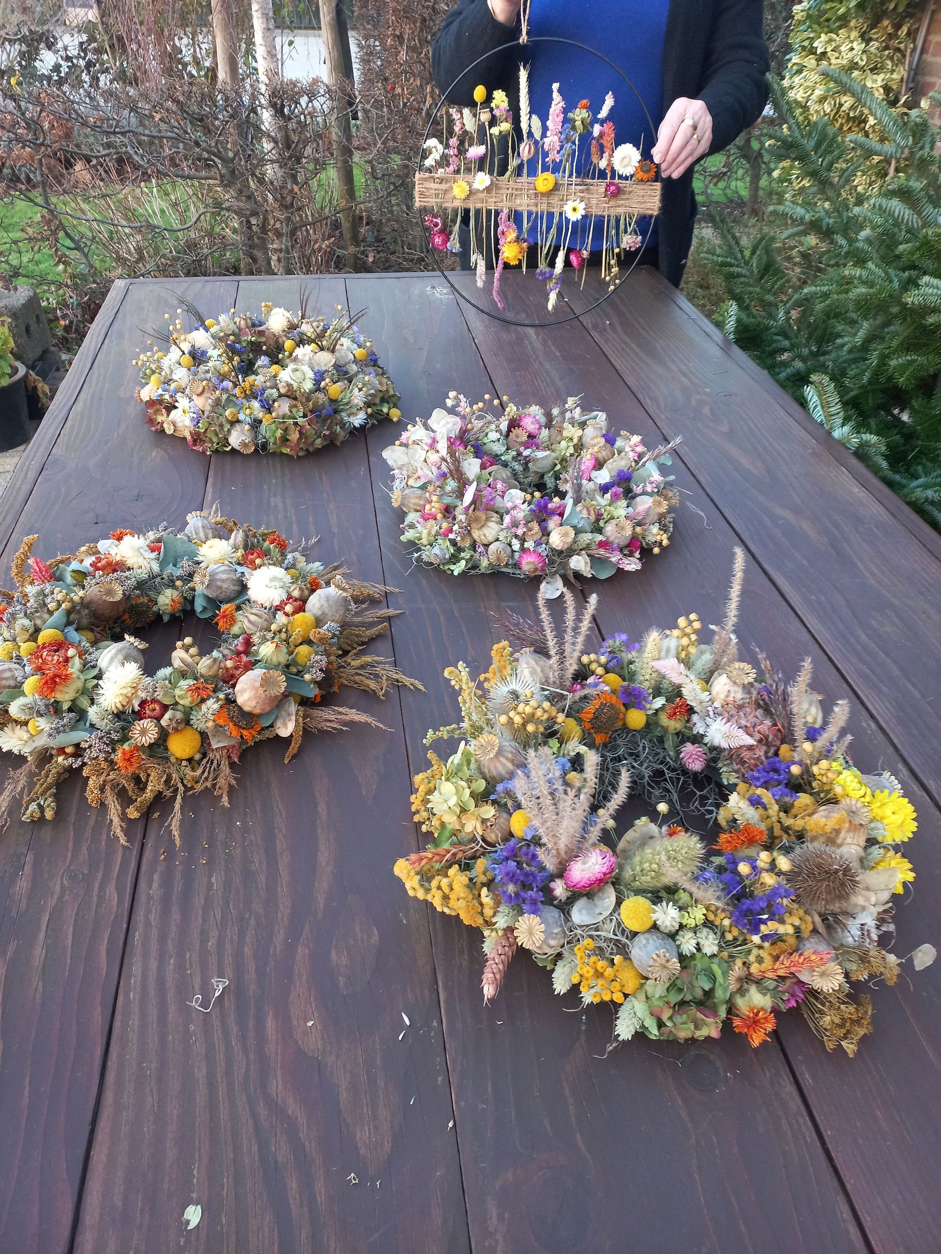 Droogbloemenkransen