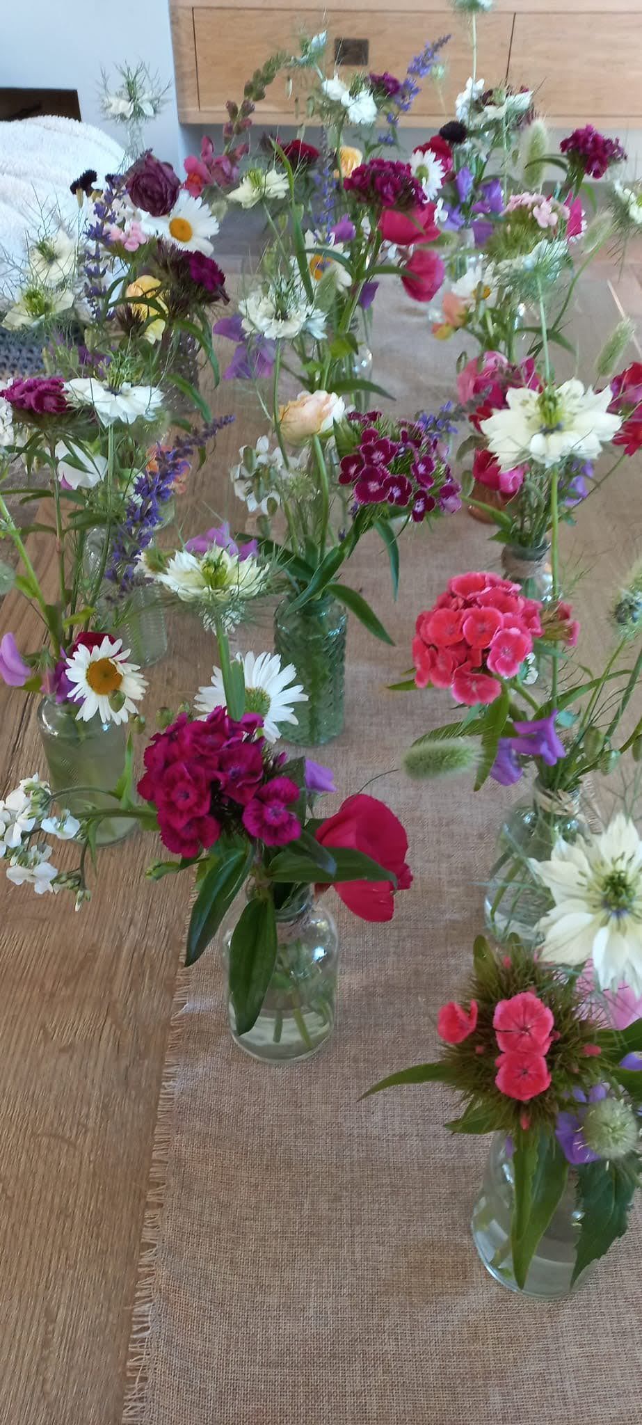Plukbloemenvaasjes voor een verjaardag