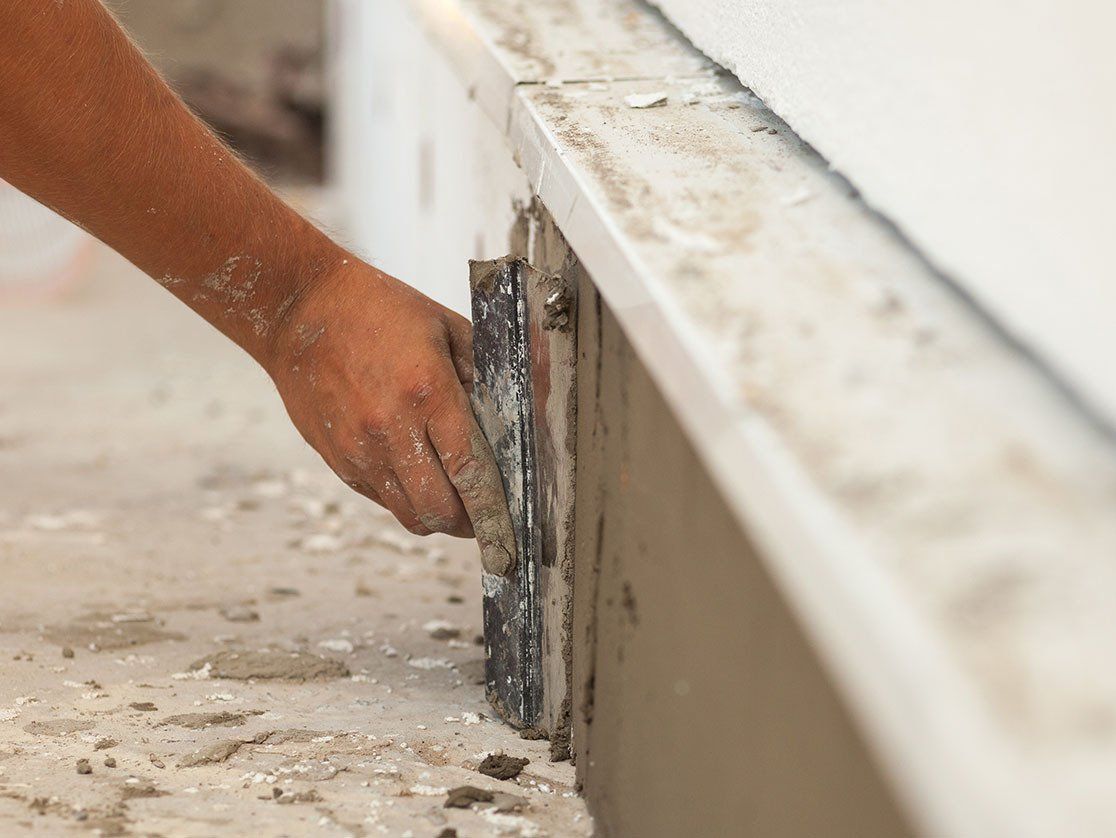 image of basement waterproofing on a home in Copley OH