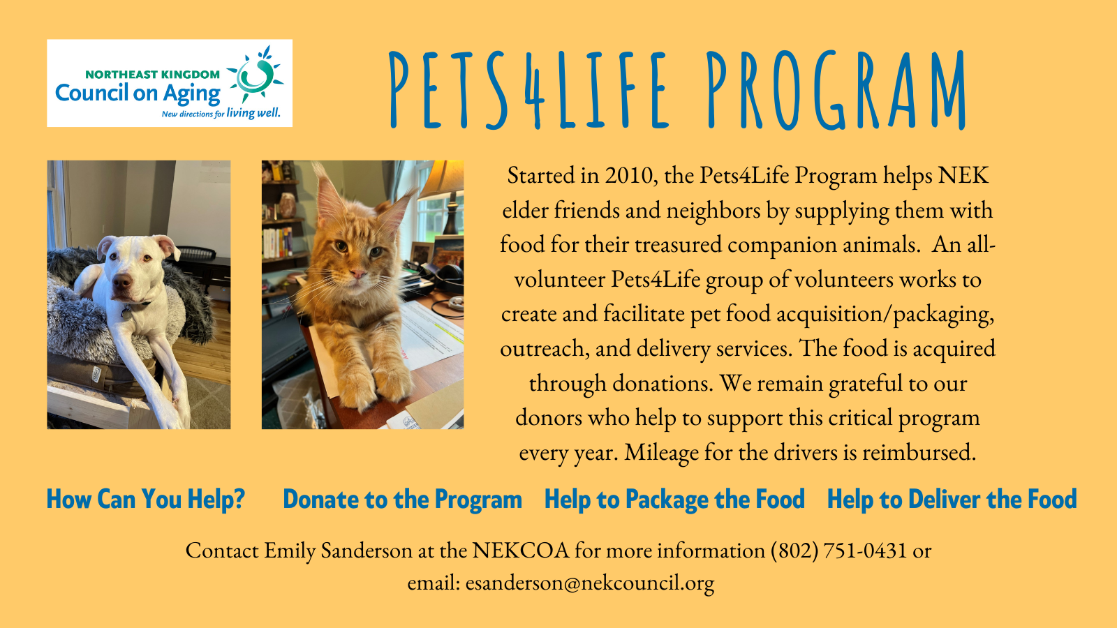 NEK Council on Aging Pets for Life