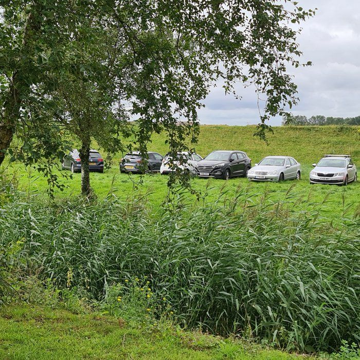 Overflow car parking at the West Usk Lighthouse.