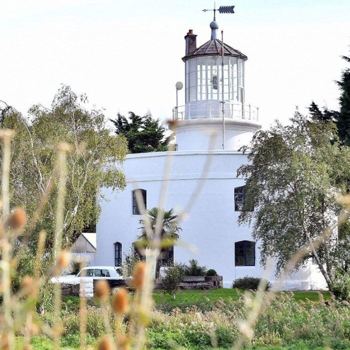 View from the field of West Usk Lighthouse.