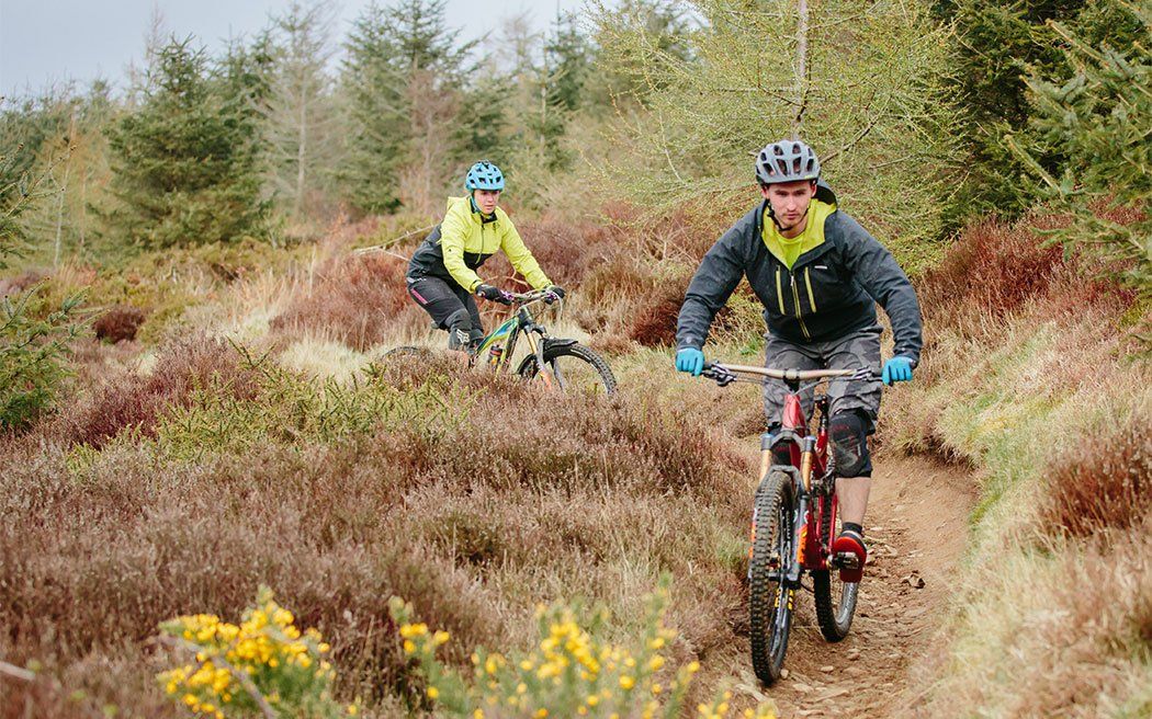 Mountain biking at various locations around the West Usk Lighthouse.